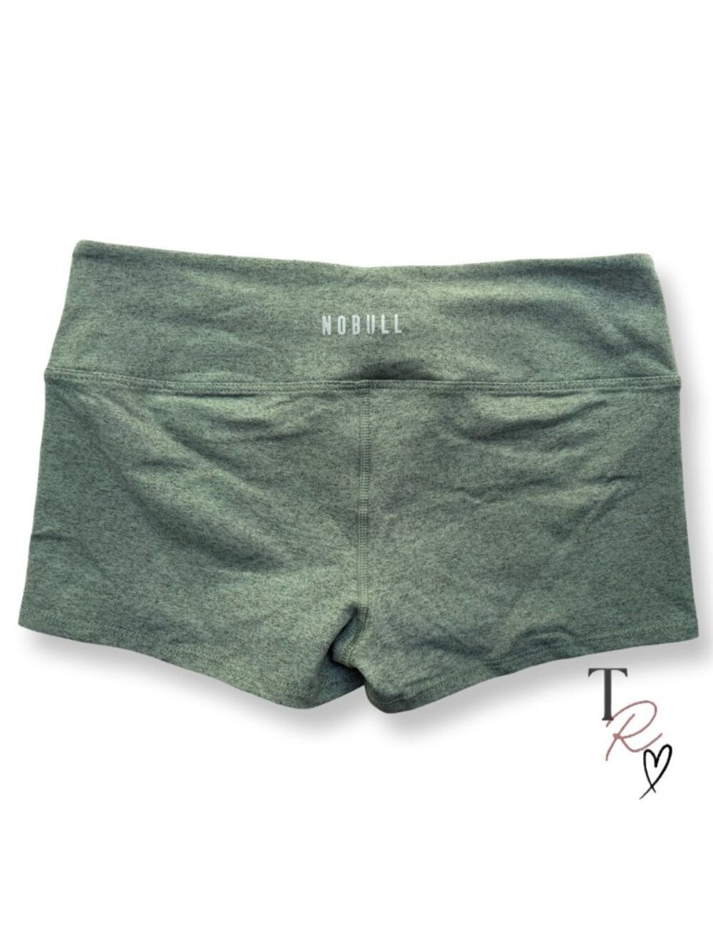 NOBULL Plush Booty Bike Gym Short Heather Green Size Medium